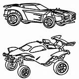 Fennec Xcolorings Octane Vehicular Psyonix Soccer sketch template