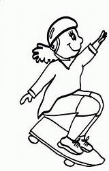 Coloring Pages Skateboarding Colouring sketch template
