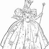 Wizard Glinda Coloringsun sketch template