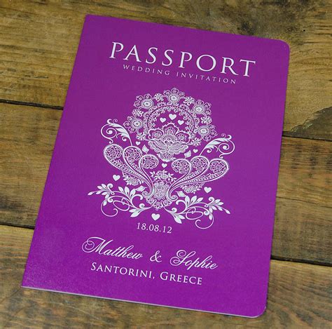 Passport To Love Booklet Travel Wedding Invitation By Ditsy Chic