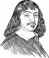Descartes Rene Portrait Line Vector Illustration 1596 1650 Clipart Dreamstime Illustrations Vectors sketch template
