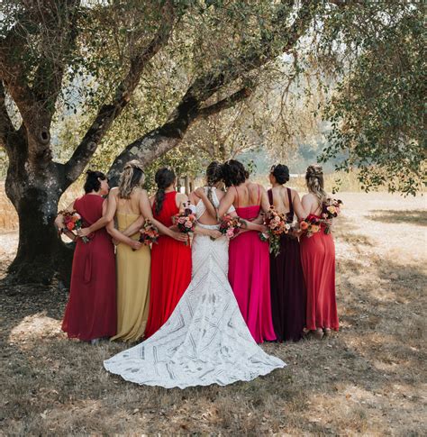 pick  bridesmaids dresses big sur wedding photographers