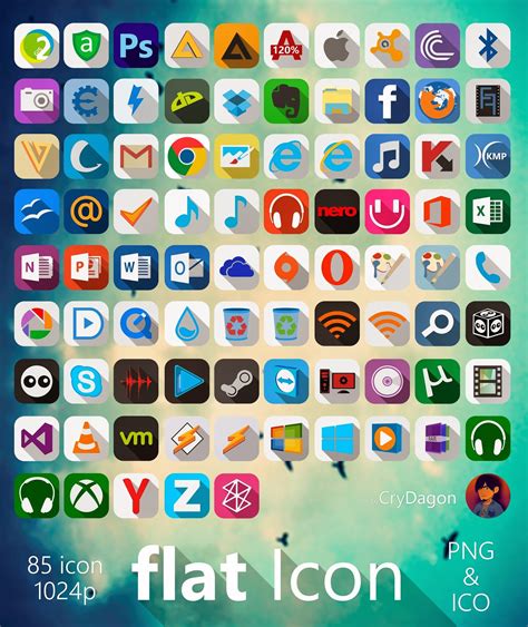 flat icon  icon pack cleodesktop  windows themes