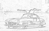 Coloring Cars Classic Pages Filminspector Gullwing Downloadable Distinctive Gullwings Named Doors Were Their sketch template