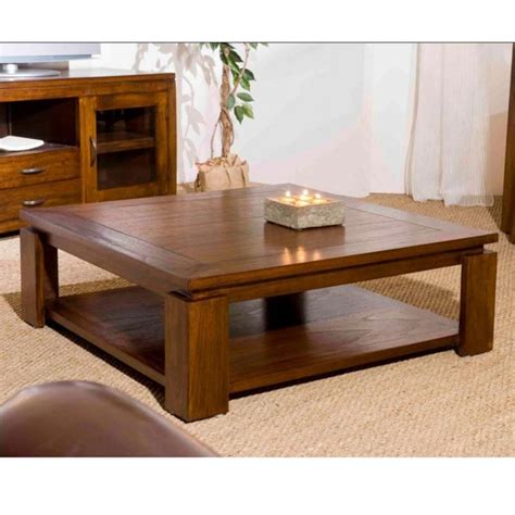 table basse carree en bois bento cm naturel