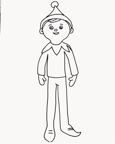 pin    elf   shelf christmas coloring pages coloring