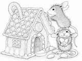Mouse House Coloring Pages Stamps Digi Color Rubber Christmas Colouring Stamp Stampendous Book Adult Gingerbread Cling Cute Franticstamper Mounted Besök sketch template