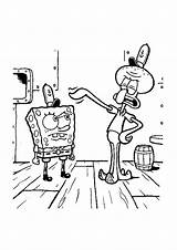 Spongebob Squidward Krusty Krab Colorluna sketch template