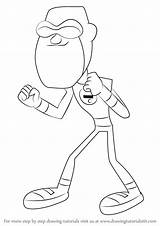 Titans Teen Go Draw Billy Numerous Drawing Step Cartoon Tutorials Drawingtutorials101 sketch template