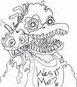 Nightmare Chica Coloring Pages Puppet Curse Naf Cupcake Deviantart Sketch Template sketch template