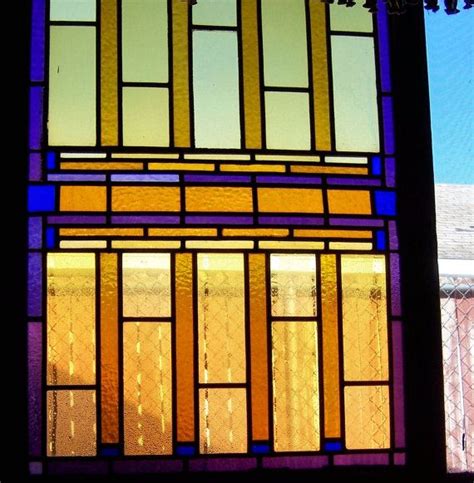 Vintage 1920s Large Pair Leaded Stained Glass Windows Etsy Stained