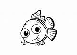 Fish Baby Coloring Pages Animals Cartoon Printable Drawing Drawings Kids sketch template