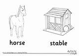 Stable Horse Colouring Pages Animals Farm Horses Village Become Member Log Activity sketch template