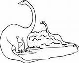 Diplodocus Coloring Pages Two Dinosaur Printable Sauropod Supercoloring sketch template