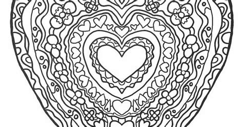 heart hearts coloring pages colouring adult detailed advanced printable