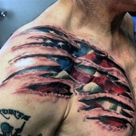 Pin By ÐΞЯłϾК On Tatts Ripped Skin Tattoo Flag Tattoo American