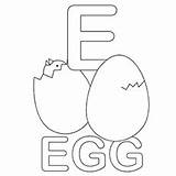 Letter Coloring Pages Egg Printable Color Toddler sketch template