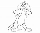 Sylvester Coloring Pages Clipart Library Line sketch template