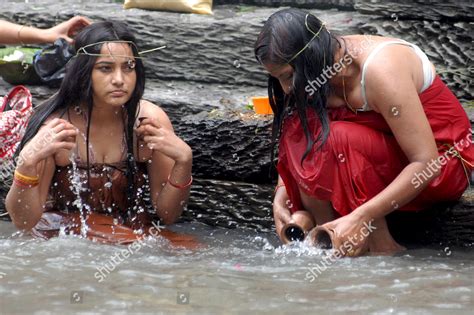 Nepalese Women Take Traditional Holy Bath Before Editorial