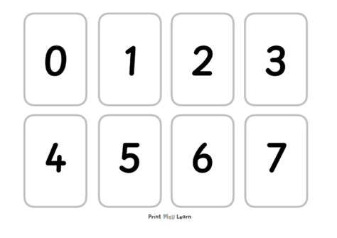 quick print number cards   printable teaching resources print
