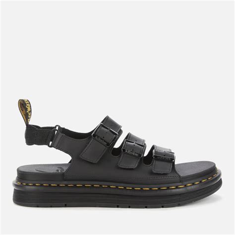 dr martens mens solomon hydro leather sandals black  uk delivery allsole