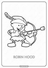 Robin Hood Coloring Printable Pdf sketch template