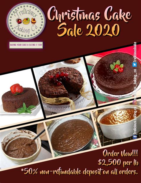 christmas cake sale  template postermywall