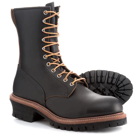 red wing  logger steel toe work boots  black  men lyst