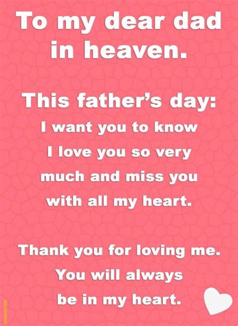 To My Dear Dad In Heaven This Father S Day I Want You To Know I Love
