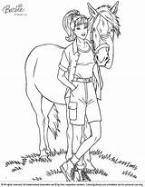 Coloring Barbie Pages Horse Kids Color Cartoon Adults Printable Doll Dolls Sheets Colouring Print Riding Book Horses Coloriage Princess Rider sketch template