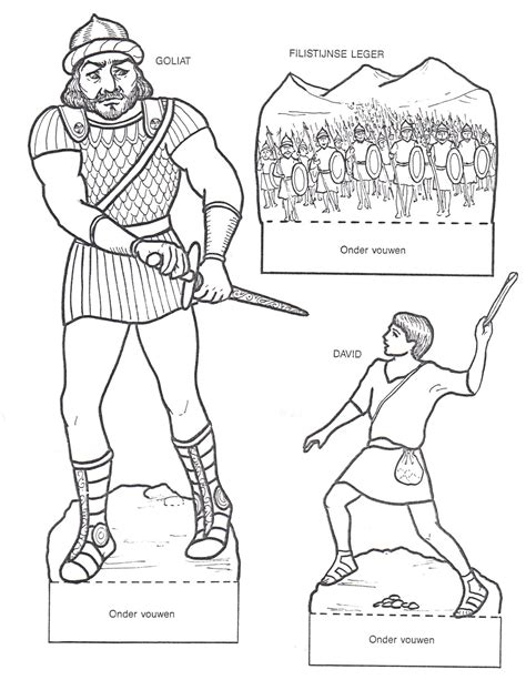 david  goliath coloring pages  preschoolers thousand