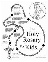 Rosary Pray Praying Thecatholickid Prayers Kid Creed Apostles sketch template
