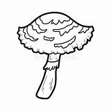 Mushrooms Cristata Inedible sketch template