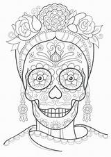 Colorear Calaveras Catrinas Muertos Dia Catrina Mexicanas Calavera Calaveritas Noche Mandalaweb Tablero Educativo sketch template