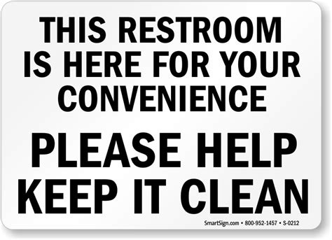 bathroom etiquette signs  office  web