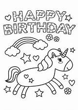 Birthday Coloring Happy Pages Cousin Print sketch template