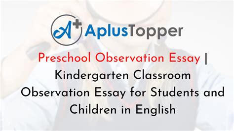 preschool observation essay kindergarten classroom observation essay