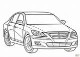 Hyundai Coloring Genesis Pages Drawing Skip Main sketch template