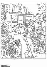 Coloring Boris Kustodiev Pages Cezanne Color Choose Board sketch template