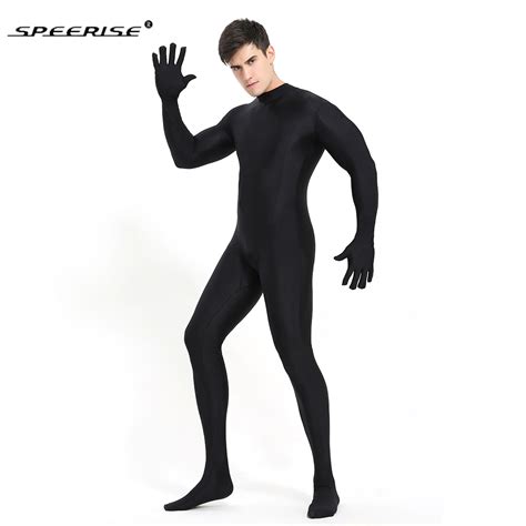 Speerise Black Spandex Zentai Full Body Skin Tight