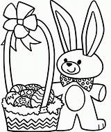 Easter Coloring Basket Pages Egg Eggs Clipart Rabbit Bunny Color Printable Drawing Kids Noahs Ark Print Clip Cliparts Colouring Little sketch template