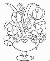 Coloring Pages Vase Flower Printable Getcolorings Vases Color Adults sketch template