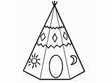 Viviendas Chozas Tipis Indios Colorir Indígenas Desenhos Laminas Teepee Maisons Piruleta Colorines Coloriages Estrella Diapositiva3 Publicada sketch template