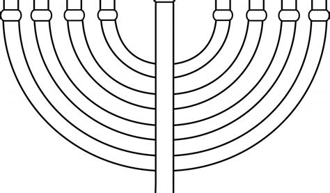 size coloring book menorah clipart large size png image