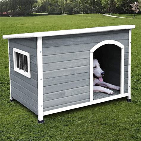 amazoncom  wood dog houses outdoor insulated weatherproof dog houses   door