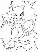 Mewtwo Mega Pages Coloring Colorear Para Pokemon Getcolorings Mew sketch template