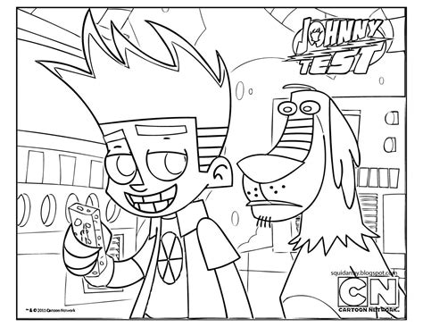 johnny test coloring pages coloring home