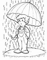 Coloring Pages Rain Rainy Umbrella Printable Kids Color Sheets Clipart Books Popular Adult Print Library Weather Online Coloringhome sketch template