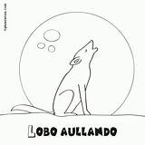 Lobo Colorear Aullando sketch template