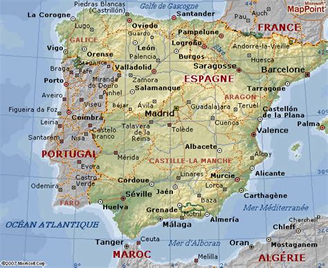 carte geographique despagne plan de barcelone carte despagne
